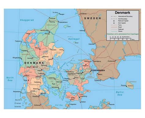 karta oever danmark detaljerad karta oever danmark norra europa europa