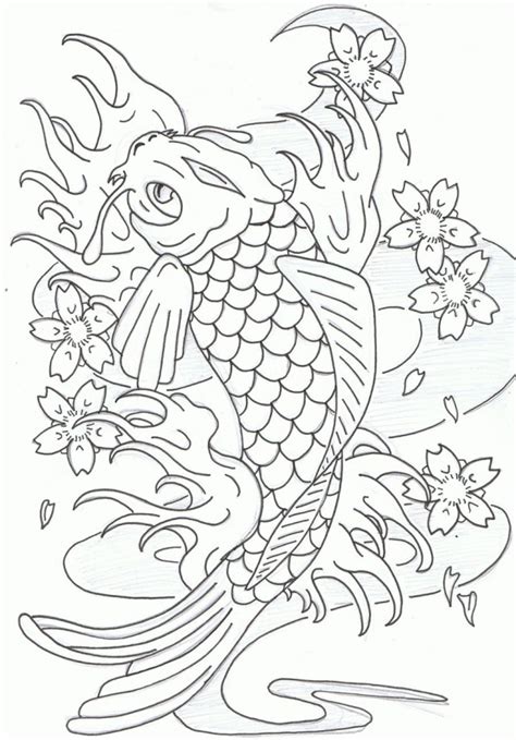 koi fish coloring pages   koi fish coloring pages png