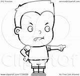 Cartoon Blame Clipart Pointing Boy Little Thoman Cory Outlined Coloring Vector sketch template