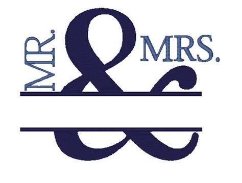 Mr And Mrs Wedding Embroidery Design Instant By Boutiquefonts