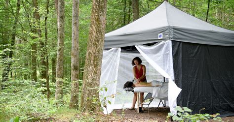 outdoor massage connecting body mind and heart to nature