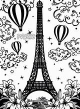 Eiffel Paris Getcolorings Printable Getdrawings sketch template