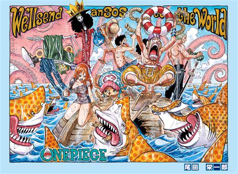 color spreads one piece chapter one piece manga one piece