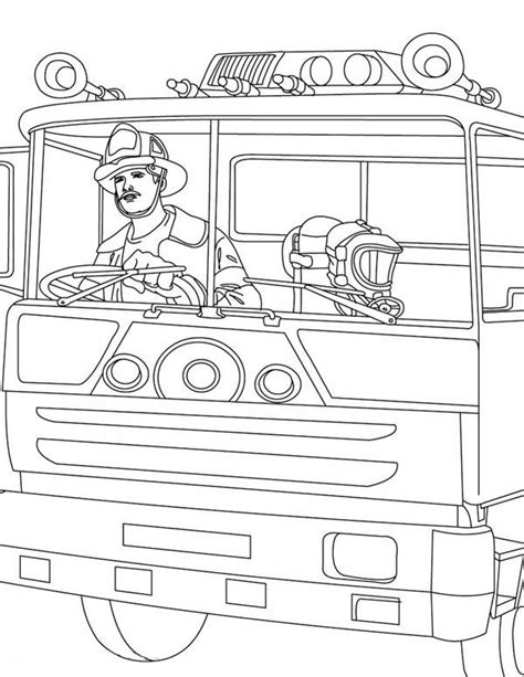 fire truck driver driving fast coloring page truck coloring pages