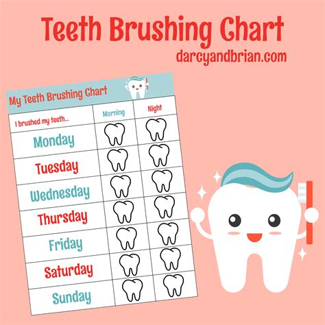 teeth brushing chart printable