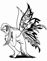 Fairy Coloring Tattoo Pages Printable Drawing Supercoloring Categories sketch template
