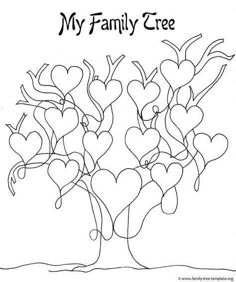 printable tree template coloring home