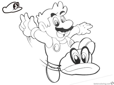 odyssey pages mario coloring pages