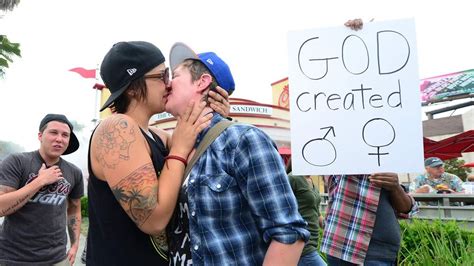 gay kissing protests outside chick fil a world news sky news