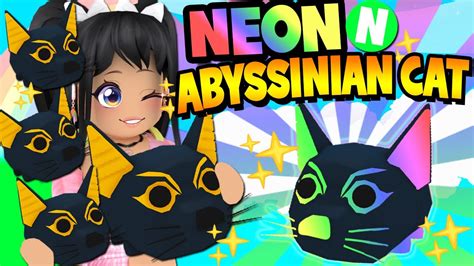 making   neon abyssinian cat  adopt  update roblox youtube