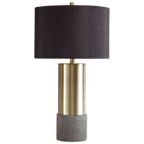 signature design  ashley lamps contemporary set   jacek metal