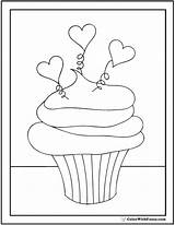 Coloring Cupcake Pages Heart Hearts Colorwithfuzzy Swirl Springs Printable Sheets Pdf Kids sketch template