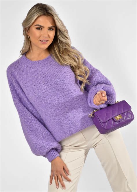 paarse glitter dames knit truien tess  tessvnl