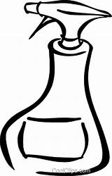 Spray Bottle Drawing Clip Royalty Vector Getdrawings sketch template