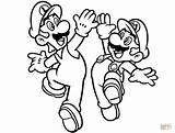 Coloring Mario Luigi Pages Super Bros Comments sketch template