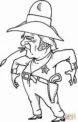 Sheriff Colorare Coloring Sceriffo Bocca Spiga Disegni Badge sketch template