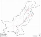Pakistan Map Cities Main Outline Carte sketch template