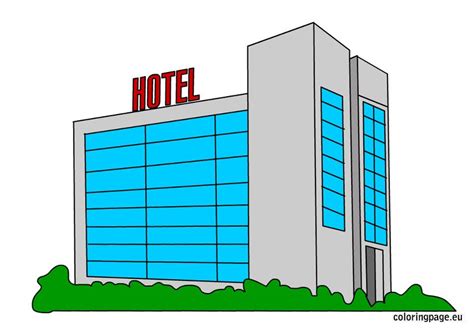 hotel coloring page