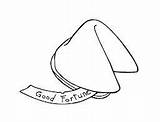 Fortune Cookies Template Coloring sketch template
