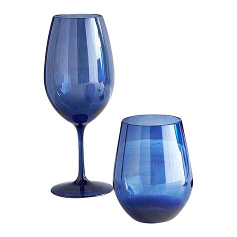 Clarity Blue Acrylic Wine Glasses Acrylic Wine Glasses Acrylic