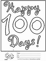 School Coloring 100th Pages Printable 100 Days Activities Kids Color Popular Ginormasource Found Choose Board Birthday sketch template