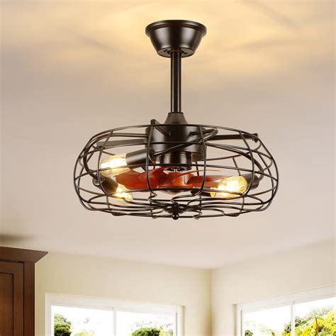 mpayel farmhouse ceiling fan  light  remote control caged