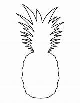 Pineapple Outline Template Pattern Printable Clipart Templates Stencils Patternuniverse Crafts Print Fruit Cut Patterns Hawaiian Stencil Use Coloring Tree Food sketch template