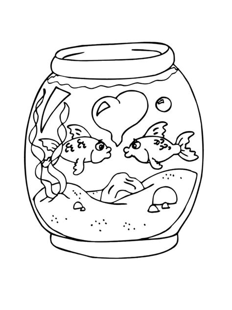 goldfish   bowl coloring page funny coloring pages