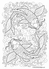Koi Colouring Carp Coloring Pages Fish Activityvillage Japanese Adult Color Printable Japan Adults Chinese Visit Become Member Log Choose Board sketch template