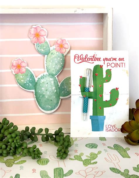 darling cactus valentines day cards parties with a cause