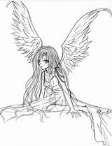 Angel Anime Coloring Pages Fallen Angels Drawing Printable Female Chibi Devil Print Kids Color Akane Baka Deviantart Getdrawings Tattoo Template sketch template