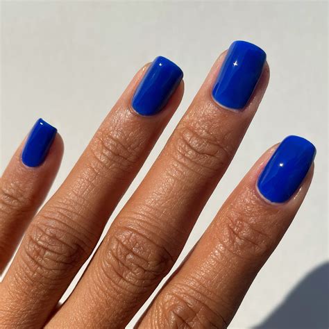 nyfw cobalt blue nail polish bright blue creme nail polish etsy