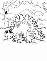 Stegosaurus Coloring Dinosaur Cute Pages Forest Fargelegge Bilde Skogen Printable Categories Template sketch template