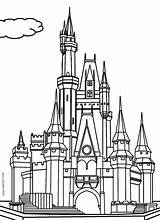 Castle Coloring Pages Printable Kids Book Cinderella Princess Sheets Disneyland Stock sketch template