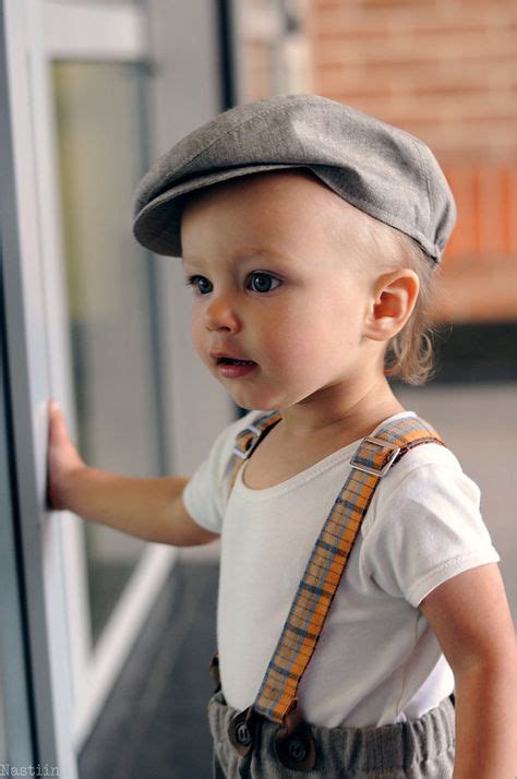 toddler boy outfit baby boy newsboy hat baby shorts  suspenders