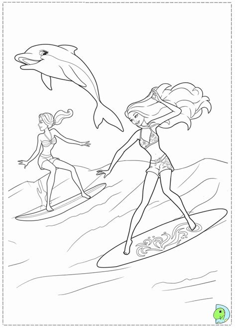 printable barbie surfing coloring pages milesdelvin