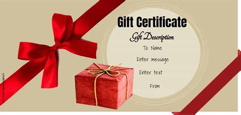 printable gift certificates templates  customize  print