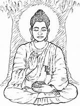 Buddha Coloring Gautam Pages Drawing Clipart Lord Colour Sketch Book Adult Gautama Siddhartha Buddhist Sheets Religions Gif Sketches Buddhism Outline sketch template