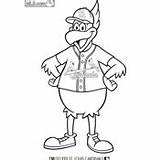 Fredbird Pages Fred Bird Coloring Color Mascot Colouring Pawsox Mlb sketch template