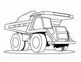 Truck Coal Coloring Dump Carrying Tons Super sketch template
