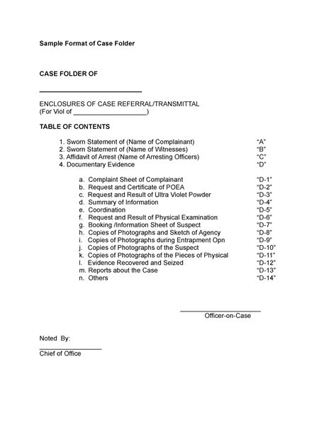 sample format  case folder complaint sheet  complainant    request  certificate