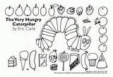Coloring Caterpillar Hungry Very Pages Butterfly Template Printable Related sketch template