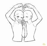 Drawing Poses Couple Reference Anime Drawings Friends Suburbanmen Ru Pose Manga Choose Board Draw sketch template