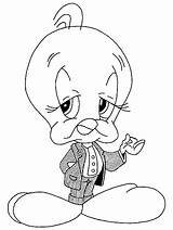 Tweety Titi Titti Gangster Bojanke Anzug Gifgratis Looney Tunes Ausmalbild Minet Prend Sylvester Crtezi Crtež sketch template