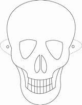 Mask Coloring Skeleton Scary Sky sketch template