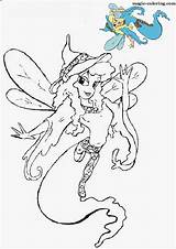 Coloring Pages Fairies Magic sketch template
