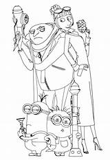 Minions Minion Despicable Gru Agnes sketch template