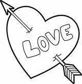 Coloring Heart Valentine Pages Kids sketch template