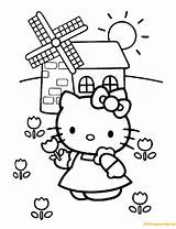 Kitty Pages Hello Coloring Mill Cartoons sketch template