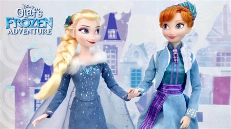 olaf s frozen adventure anna and elsa doll set from disney store unboxing and review youtube